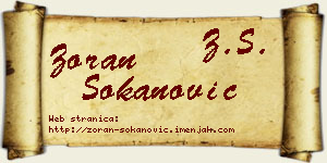 Zoran Sokanović vizit kartica